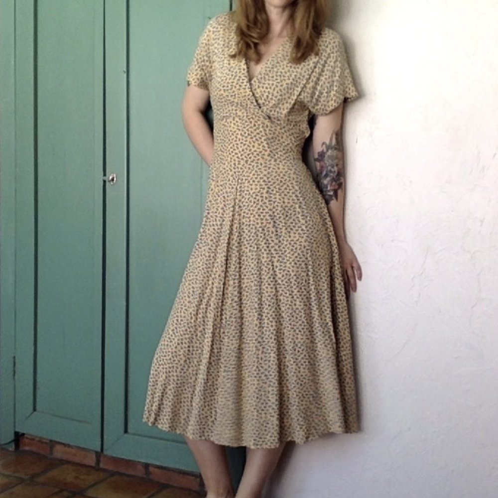 vtg 90's floral day dress